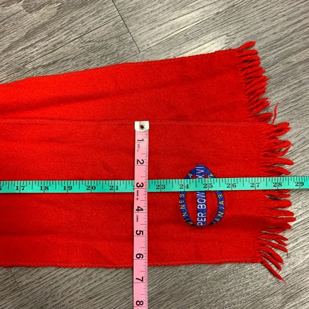 Vintage Minnesota Super Bowl 26 XXVI 1992 Scarf Fringe 6